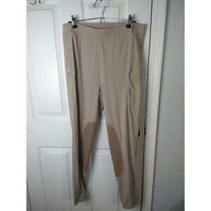 Willit Woman's XL Tan/Brown Riding Pants With Knee Patch Stretch Zip Pockets